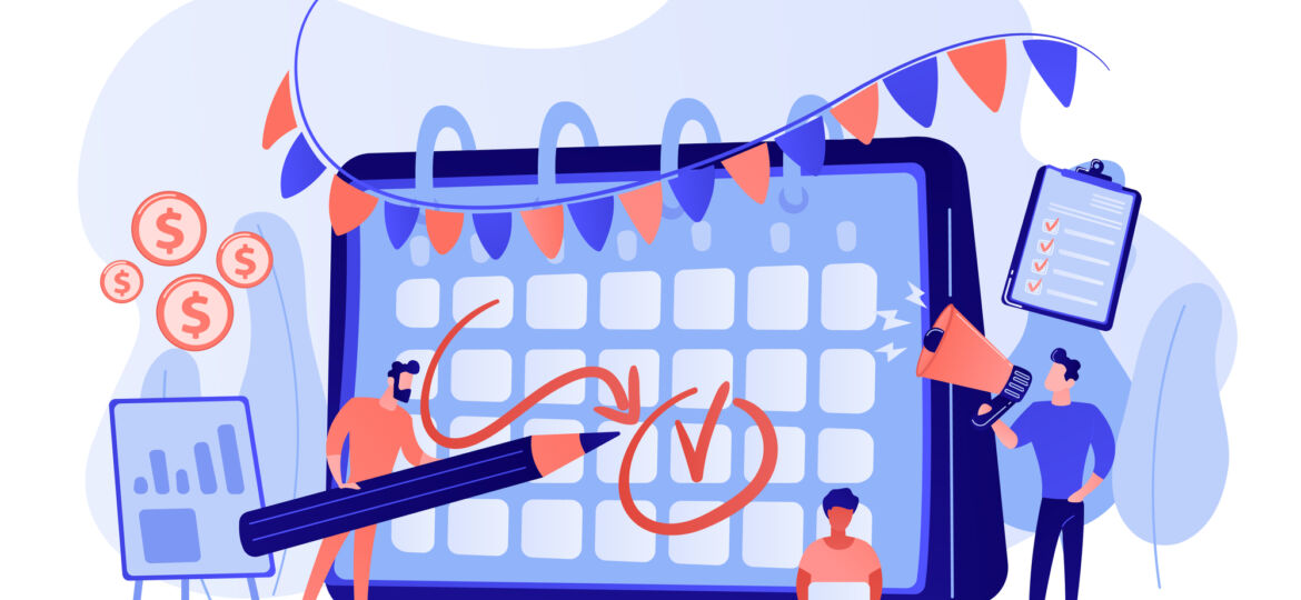 Brand event concept vector illustration
