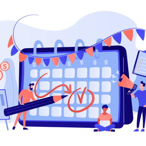 Brand event concept vector illustration