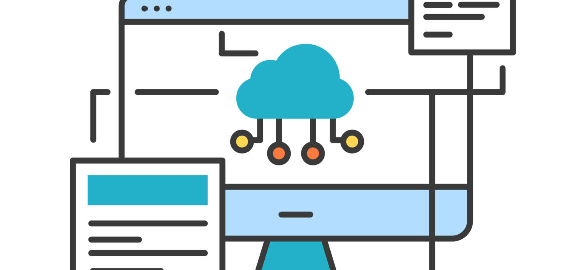 Back-end development color line icon. Consists of three parts: a server, an application, and a database. Pictogram for web page, mobile app, promo. UI UX GUI design element. Editable stroke.